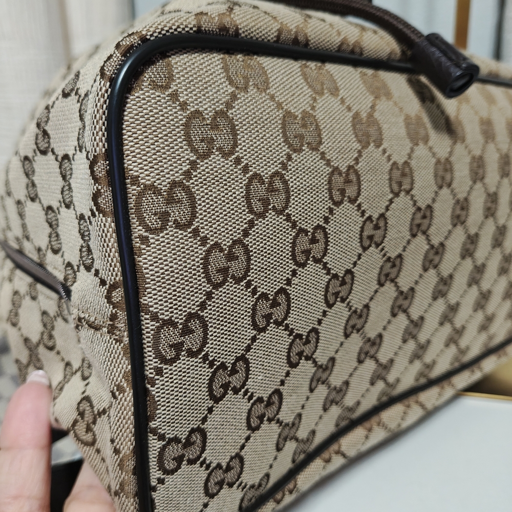 Gucci Brown Monogram Drawstring Backpack - image 6